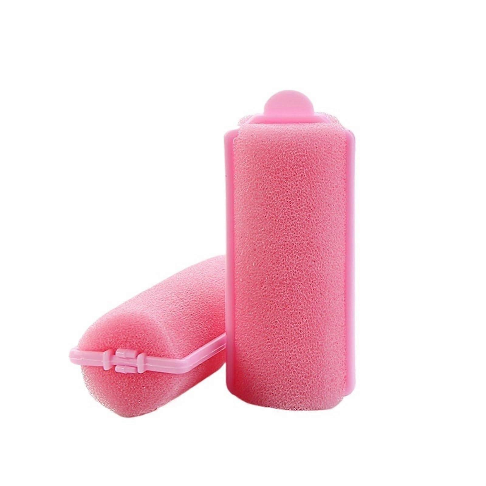 Hair Rollers 10 Pcs Soft Magic Sponge Foam Heatless Curlers For DIY Hairdressing Kit Red 3.6x7 cm