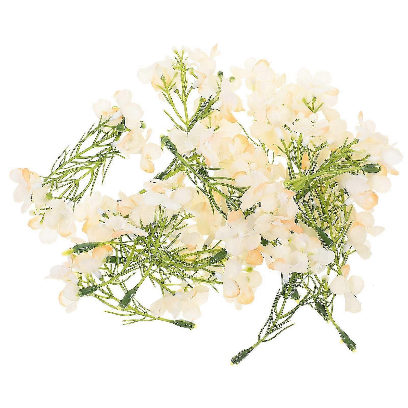 20pcs Artificial Hydrangea Picks Realistic Silk Small Hydrangea Flowers Picks for DIY