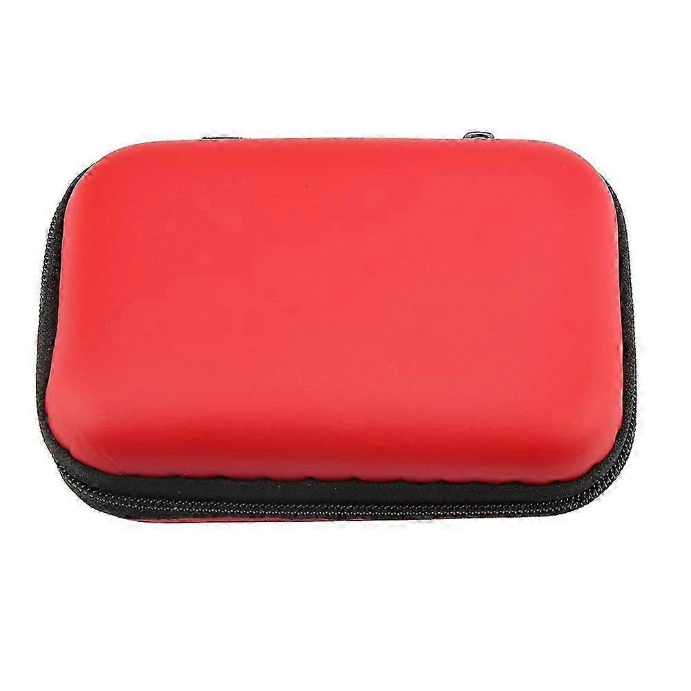 Portable Small Earphone Storage case Carry Pouch Bag Box (Red)