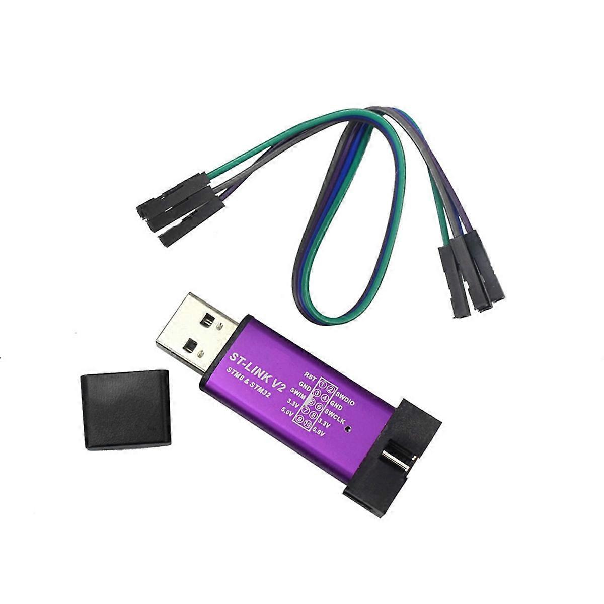 V2 Mini STM8 STM32 Simulator Download Programmer Programming with Cover Cable Link V2