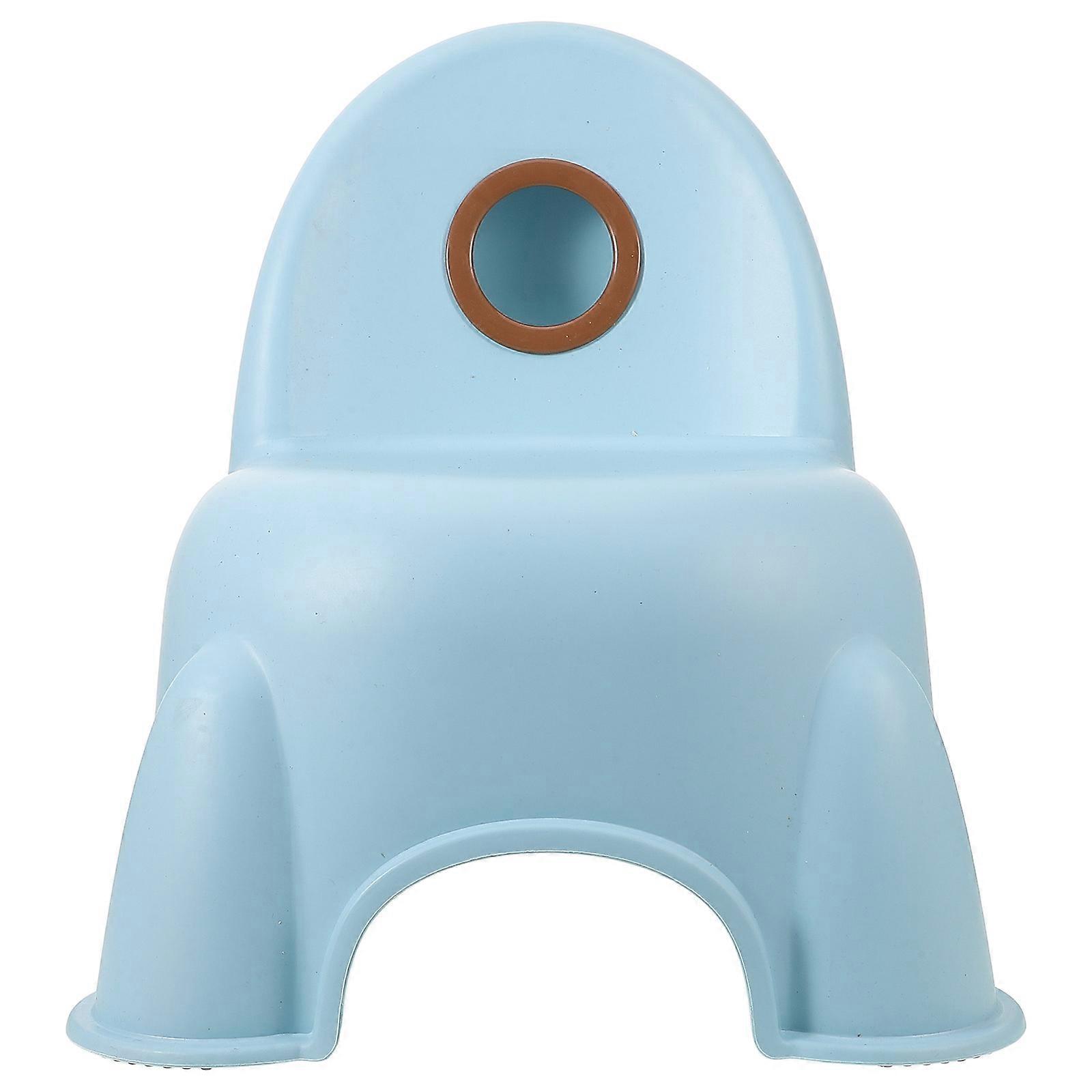 Kindergarten Kids Stool Blue Plastic Nonslip Stool for Children Using