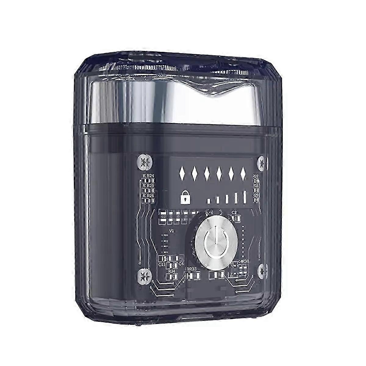 New Transparent Mini Electric Shaver with LED Display, Portable, Washable, Long Endurance Two-Way Shaver