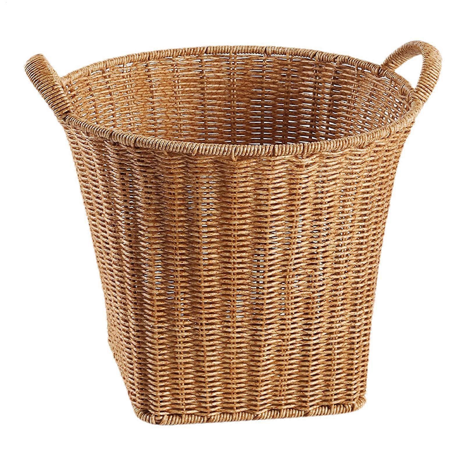 Woven Basket Organizer, Flower Weave Basket, Durable Braid Design, MultiPurpose Storage Bin For Clothes Shoes Toys