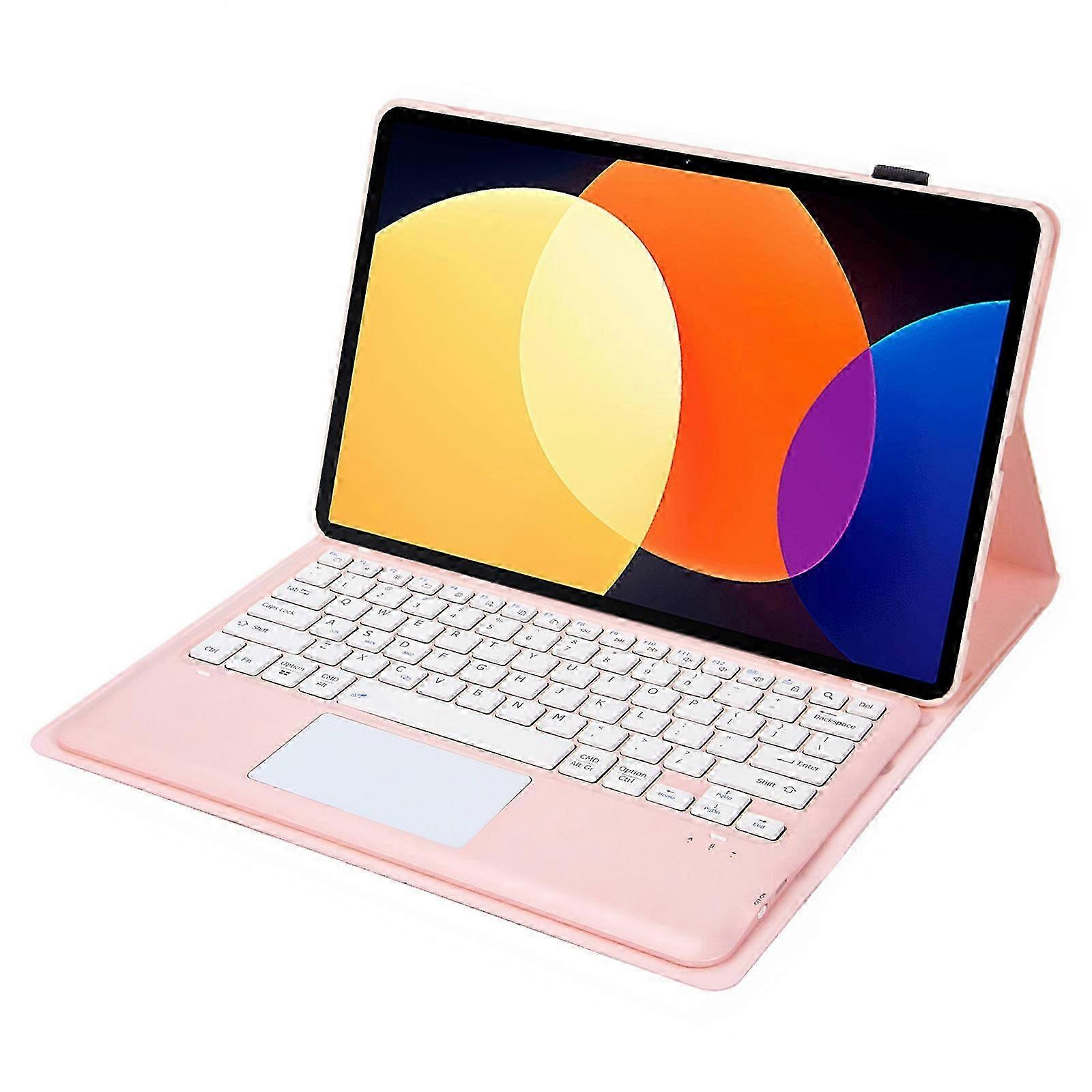 A0N4-A Detachable Sheep Pattern TPU Bluetooth Keyboard Tablet Leather Case with Touchpad For Xiaomi Pad 5 Pro 12.4 2025