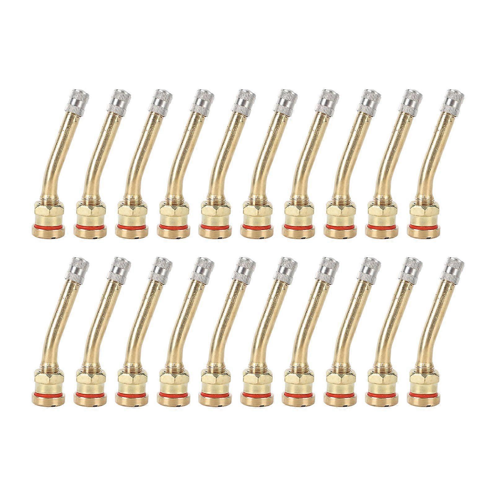 20PCS Tire Valve Stem Copper Excellent Sealing Capacity Rust Prevention For Truck Trailer RV Weeder V3-20-5