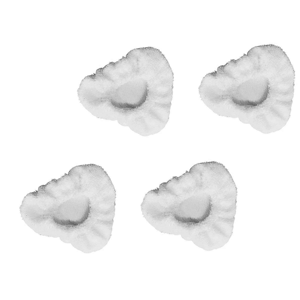 For Small Triangle Bonnets Reusable Microfiber Cleaning Pads Steam Cleaners for Hard Floors, Tiles, Grout 4Pcs
