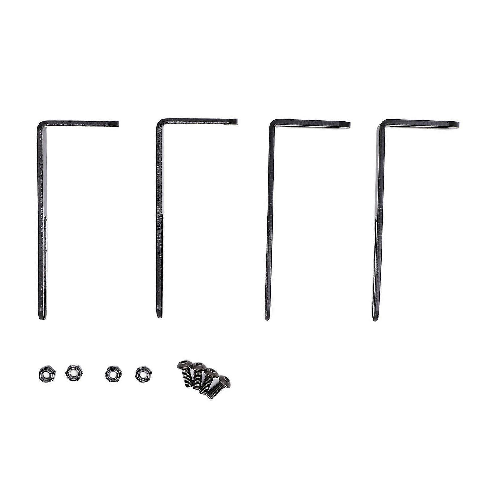 4Pcs RC Car Shell Body Mount L Bracket Iron Adjustable Front Rear Anti Collision RC Shell Body Mount Bracket for 1/10 Crawler