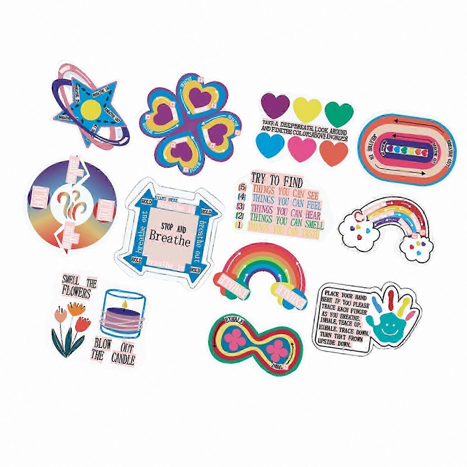 Multicolor Calming Stickers for Stress Relief and Anxiety Reduction Aesthetic Office Use Relaxation Decals