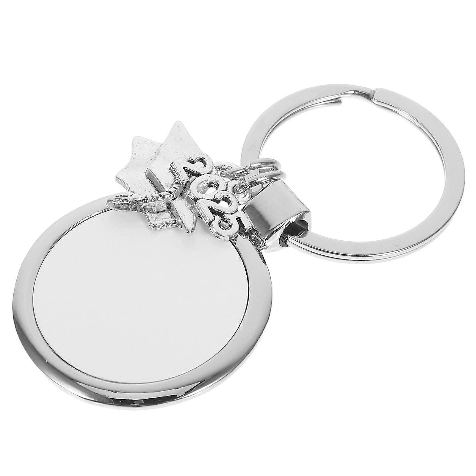 DIY Heat Transfer Sublimation Graduation Keychain for Zinc Alloy Silver