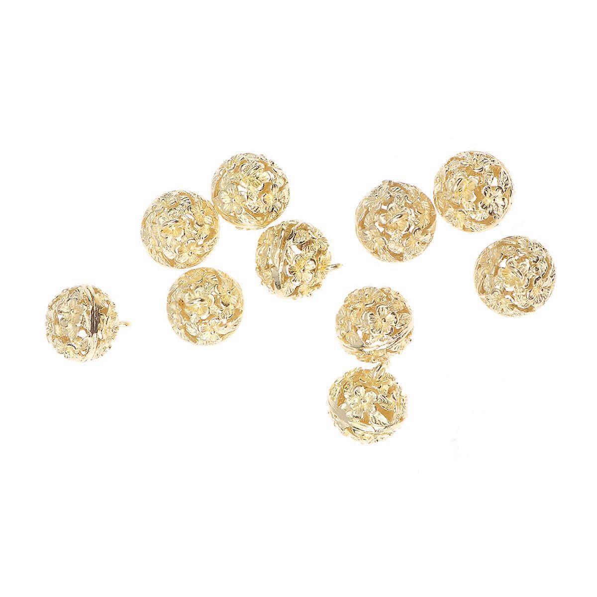 DIY Hollow Pendant Convallaria for Decoration 10Pcs Yellow Pendants