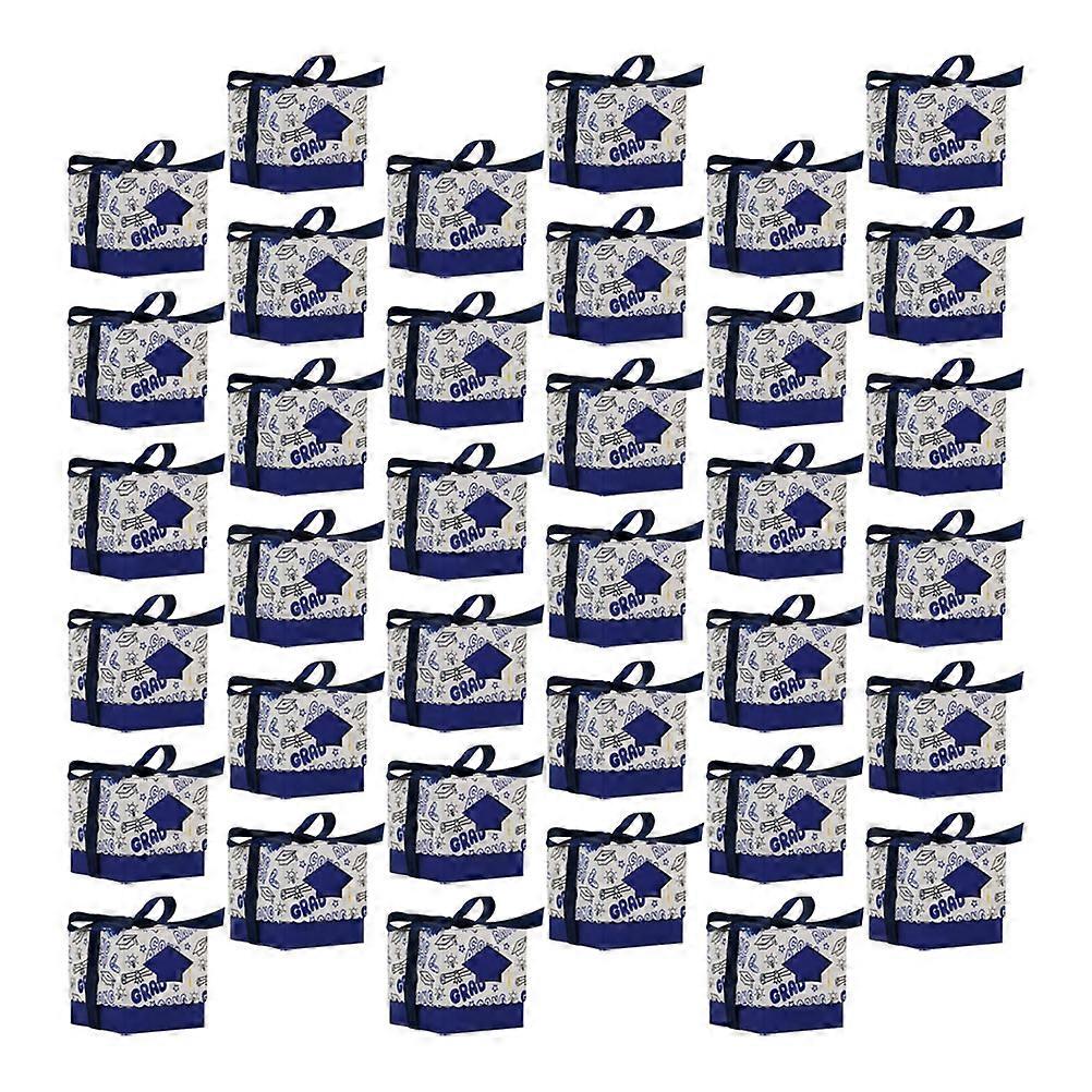 Graduation Candy Boxes Paper Storage Boxes for Storage 50Pcs Blue