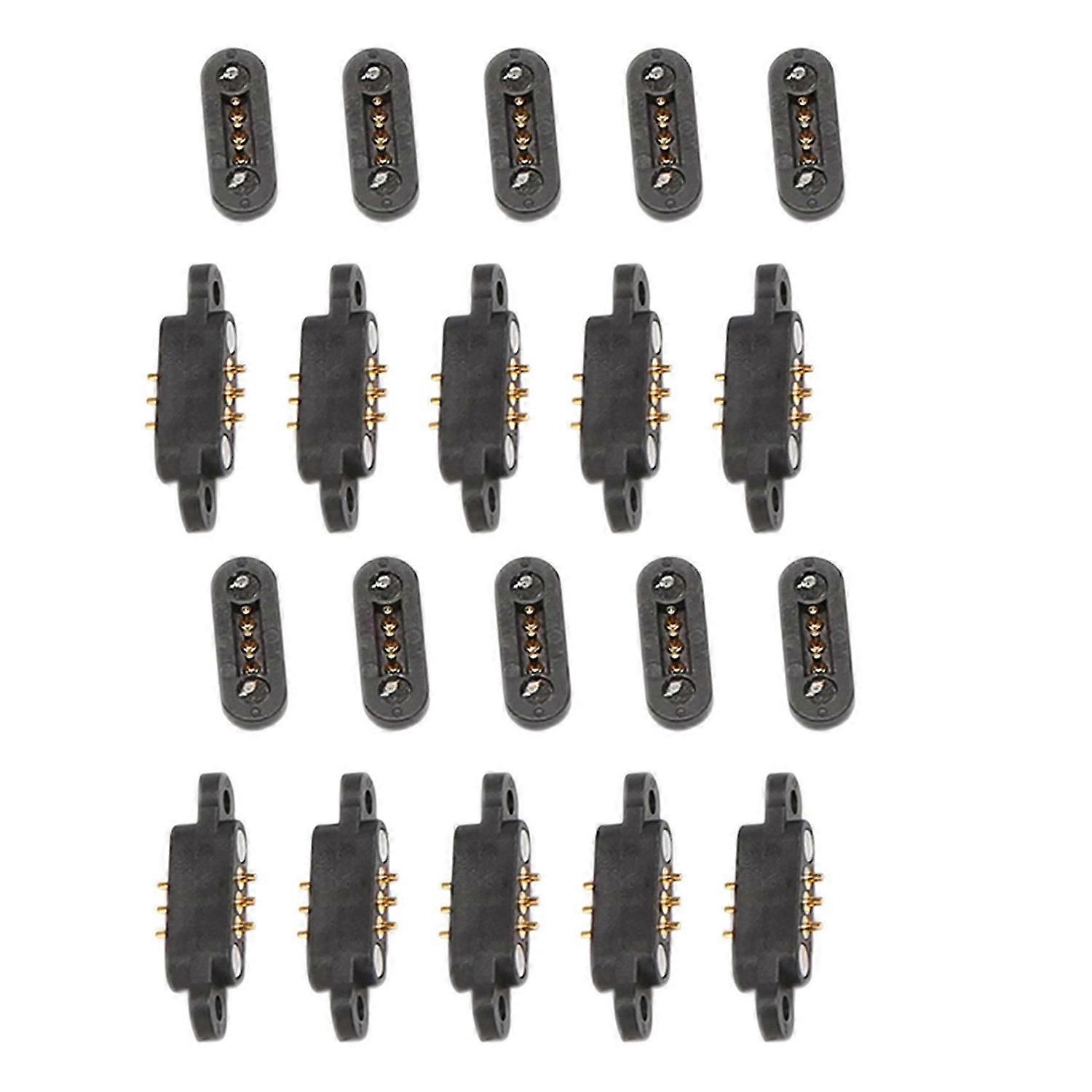 10 Pairs Spring Loaded Magnetic Pogo Pin Connector