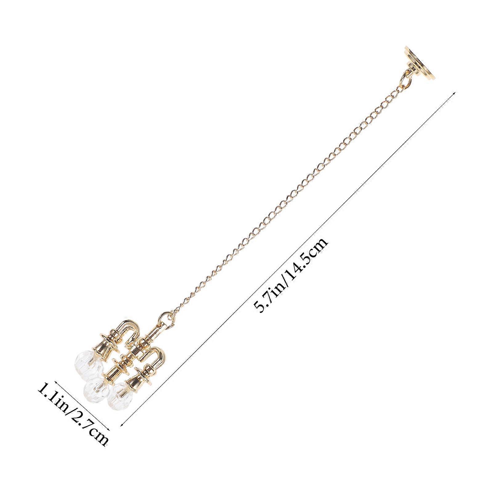 Miniature Ceiling Lamp Golden Alloy Lights for Decoration 10Pcs Mini Chandelier