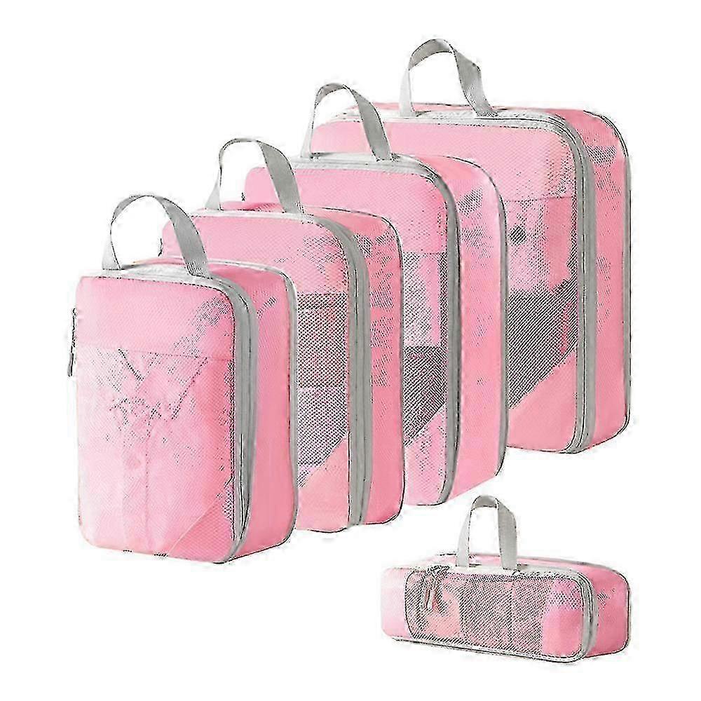 Mesh Compression Travel Storage Bag Five Piece Set Luggage