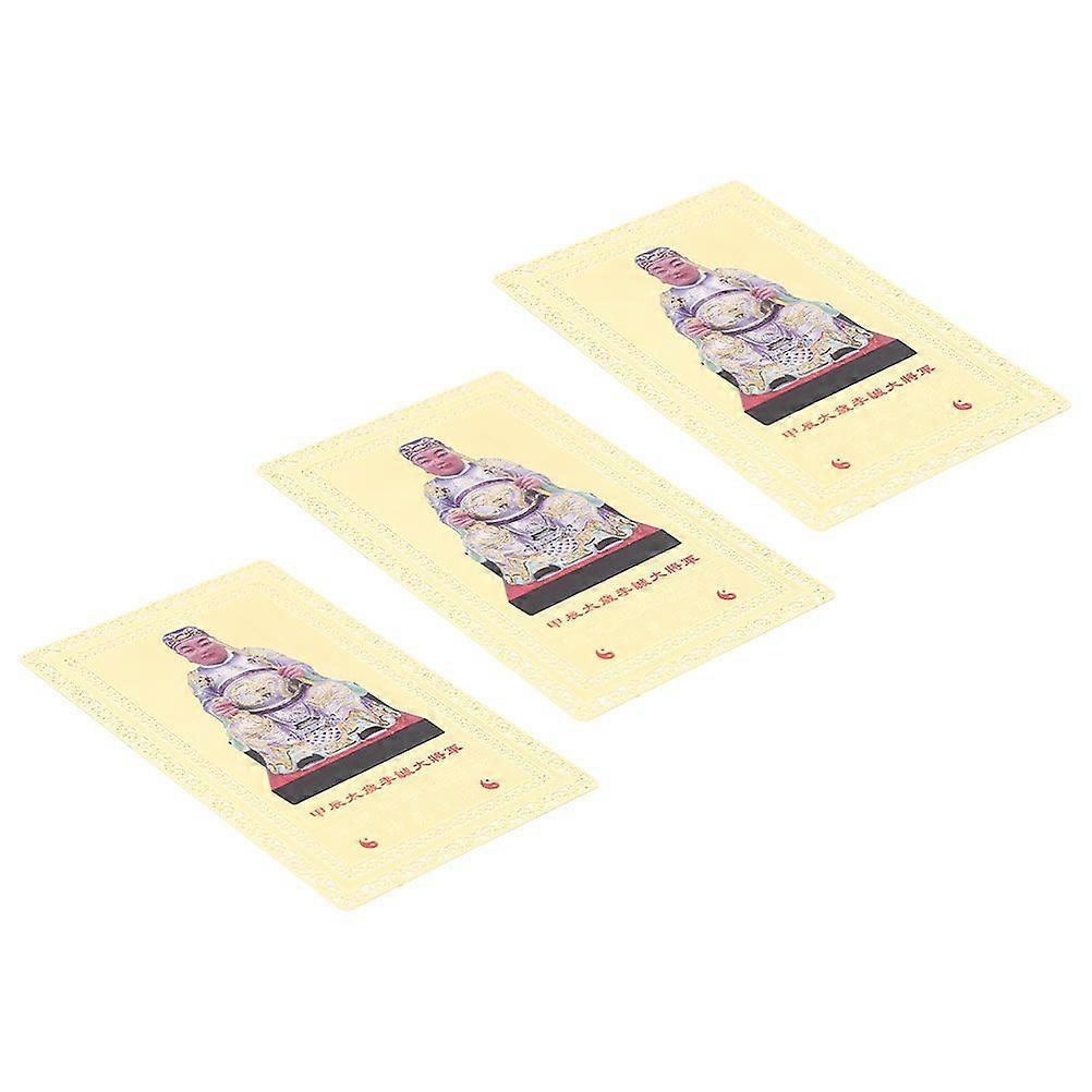 3Pcs Chinese Amulet Card Year of 2024 Taisui Amulet Luck Auspicious Card Luck Auspicious Card