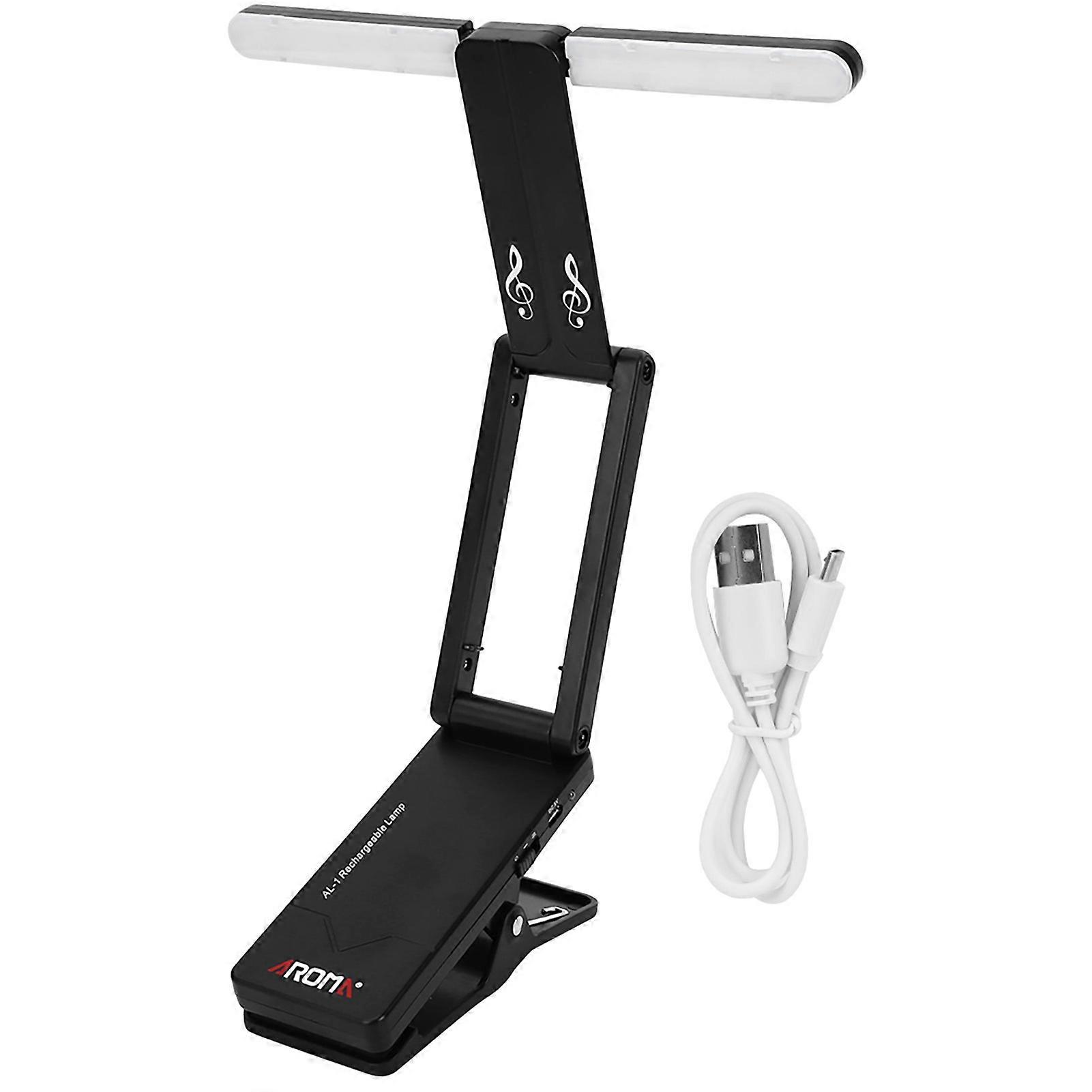 Lampe de lecture de bureau portable rechargeable avec support musical