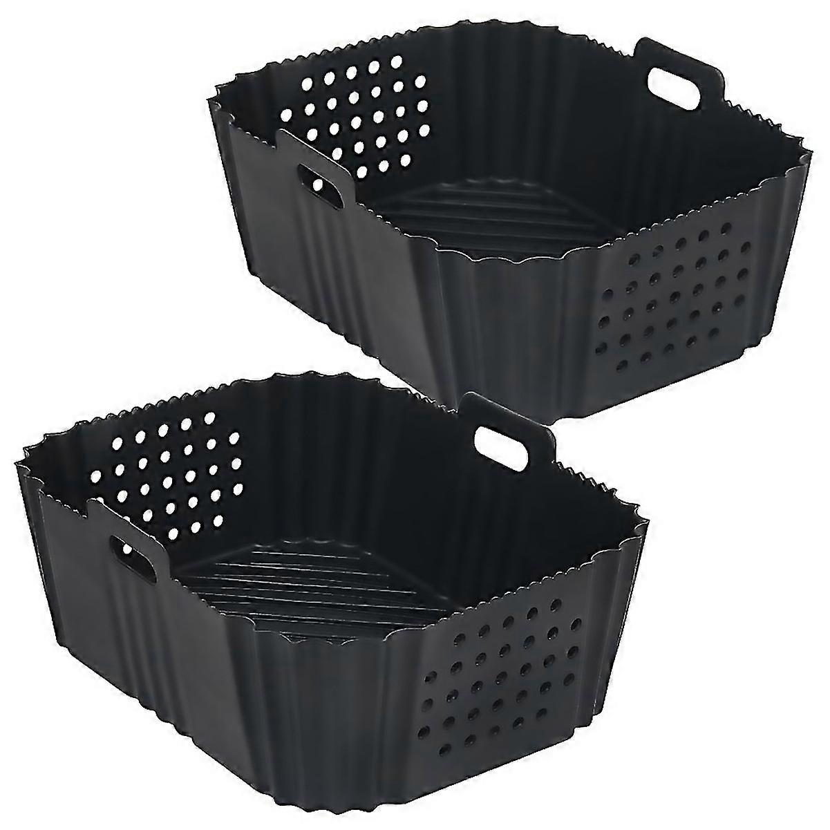 For Sl401 Double Stack 2 Basket Air Fryer Reusable Black
