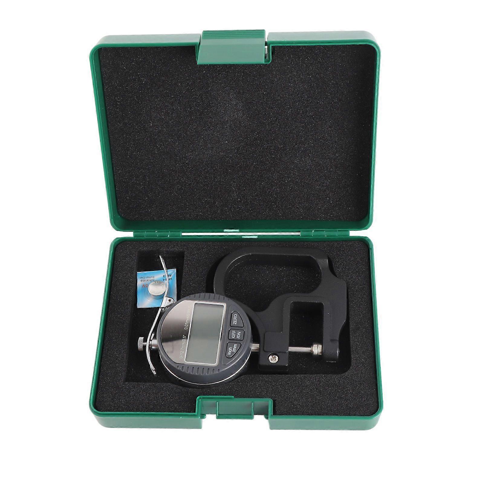 0-12.7mm Electronic Thickness Meter 0.01mm Digital Thickness Micrometer Measure for Leather