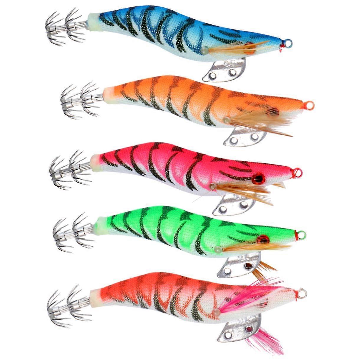 Realistic Shrimp Fishing Lures with Luminous Glow for Night Sea Fishing Bait Hooks, Durable and Effective