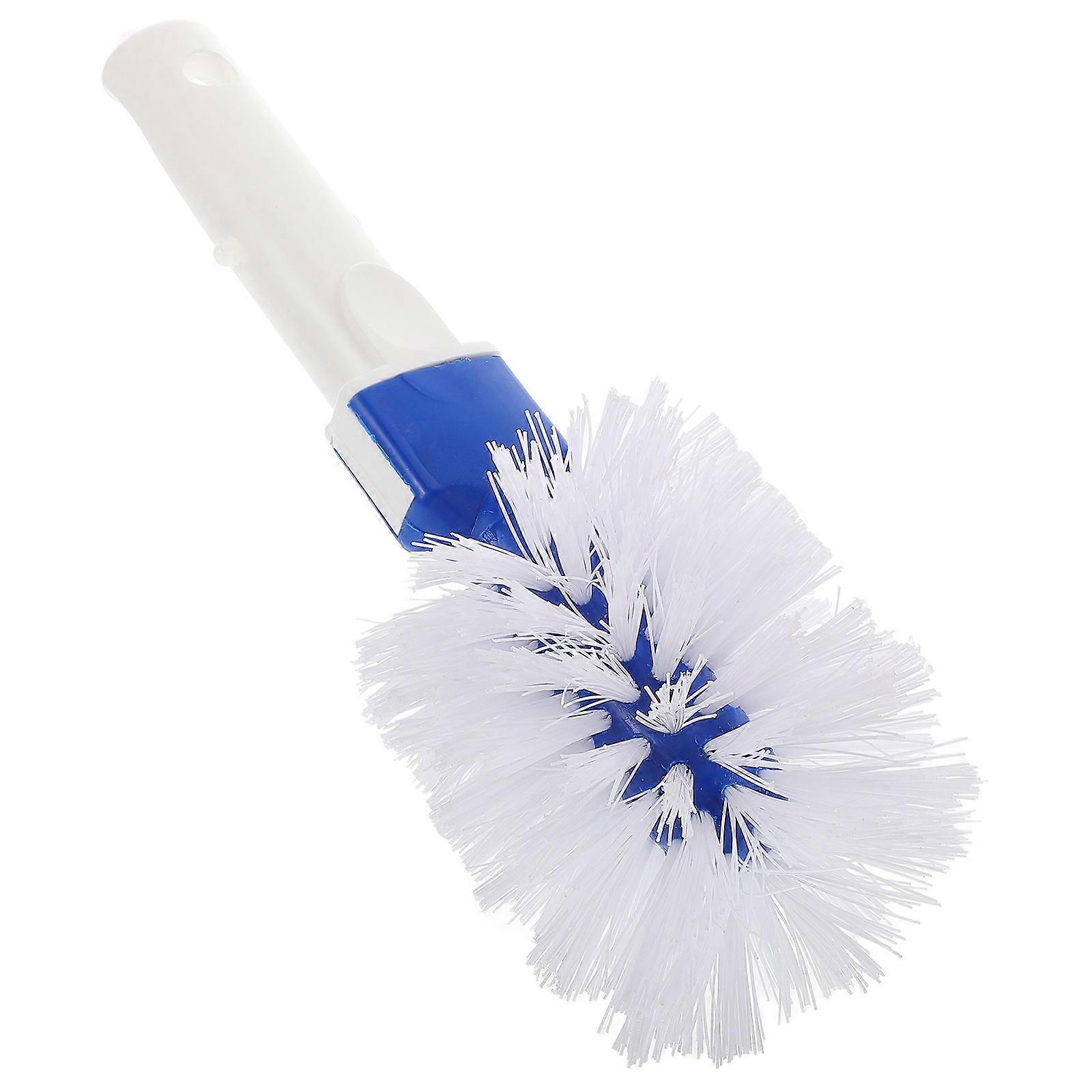 Pool Brush with Handle for Cleaning Corners and Steps 5Pcs Plastic Round