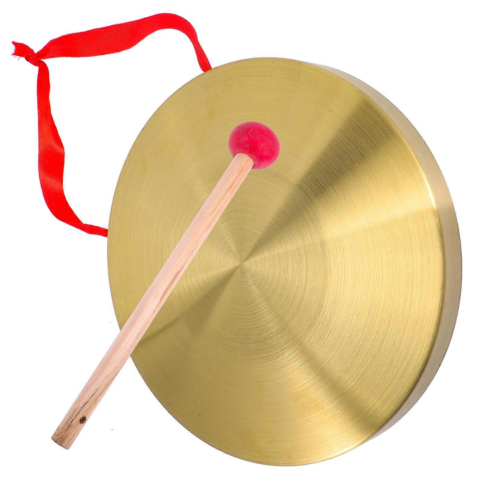 Loud Copper Gong Instrument with Mallet for Performance 3Pcs