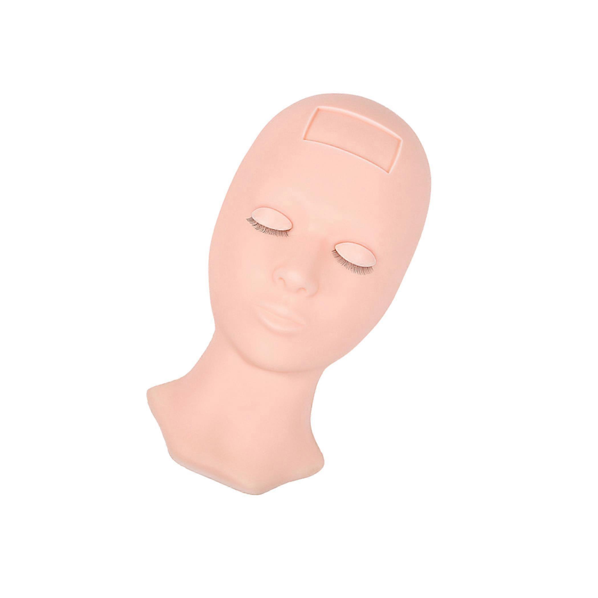 False Eyelash Practice Model Head with Silicone Professional Training Tool