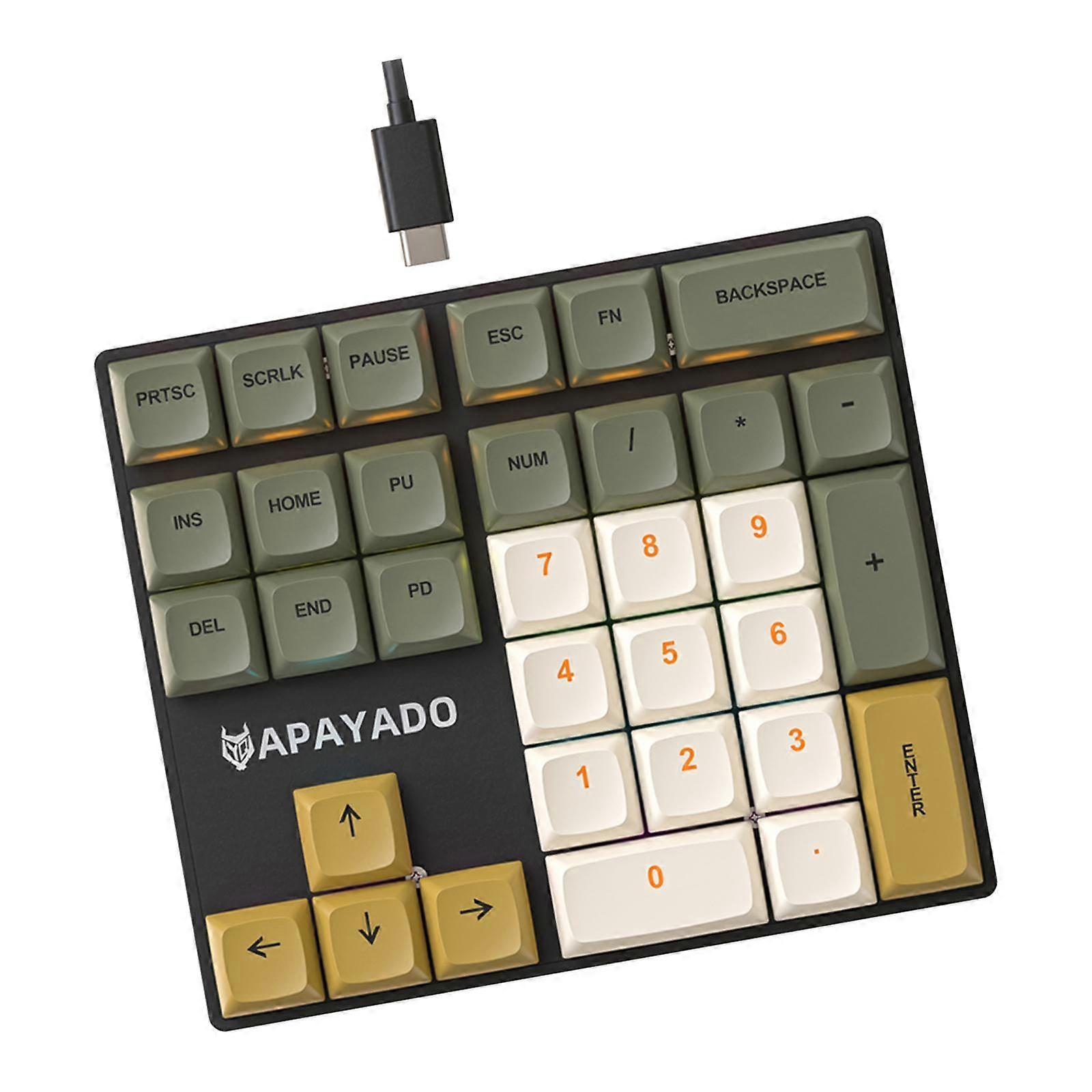 33 Keys Wired Numeric Keypad Mini Easy to Use for Cashier Financial Business A