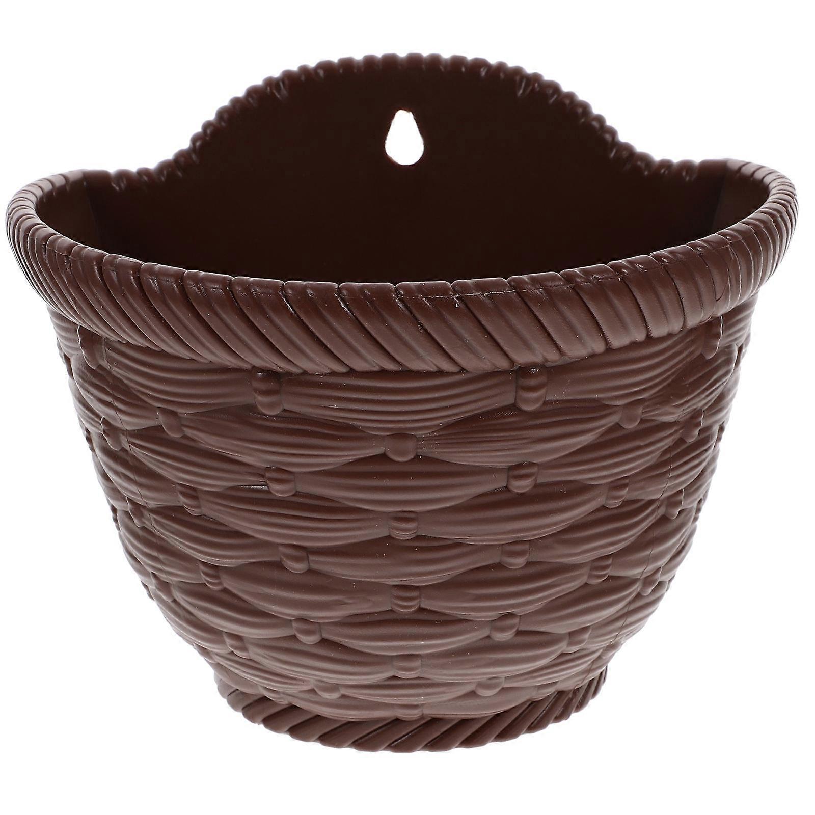 Woven Hanging Planter Decorative Wall Planting Basket 3Pcs For Space-saving Plant Display At Home Office And Garden Stylish Rectangular