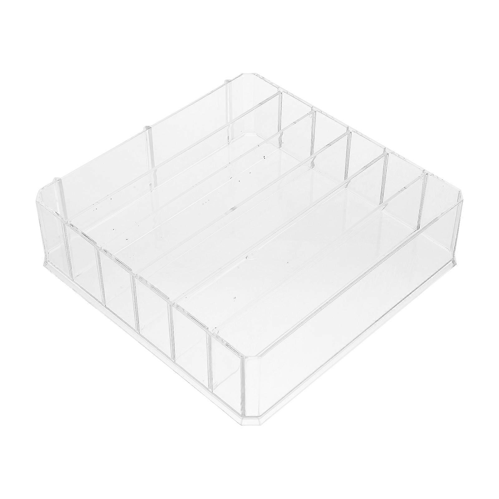 Plastic Storage Case For Money Multi-Compartment Organization Suitable For Shops And Retail Stores 18.00X17.80X5.00CM Clear 1Set