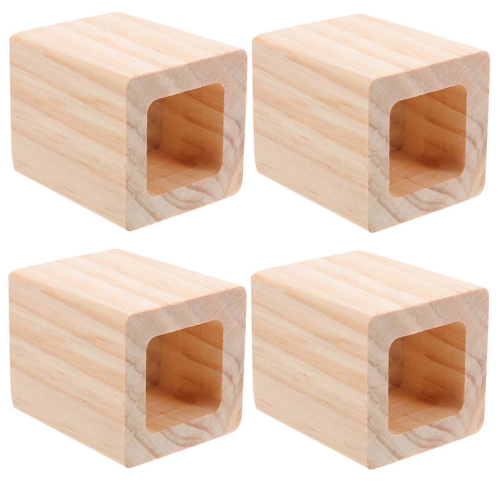 Wooden Square Furniture Risers 20 Pcs For Home Use Bed And Chair Heightening Simple Shape Durable Material