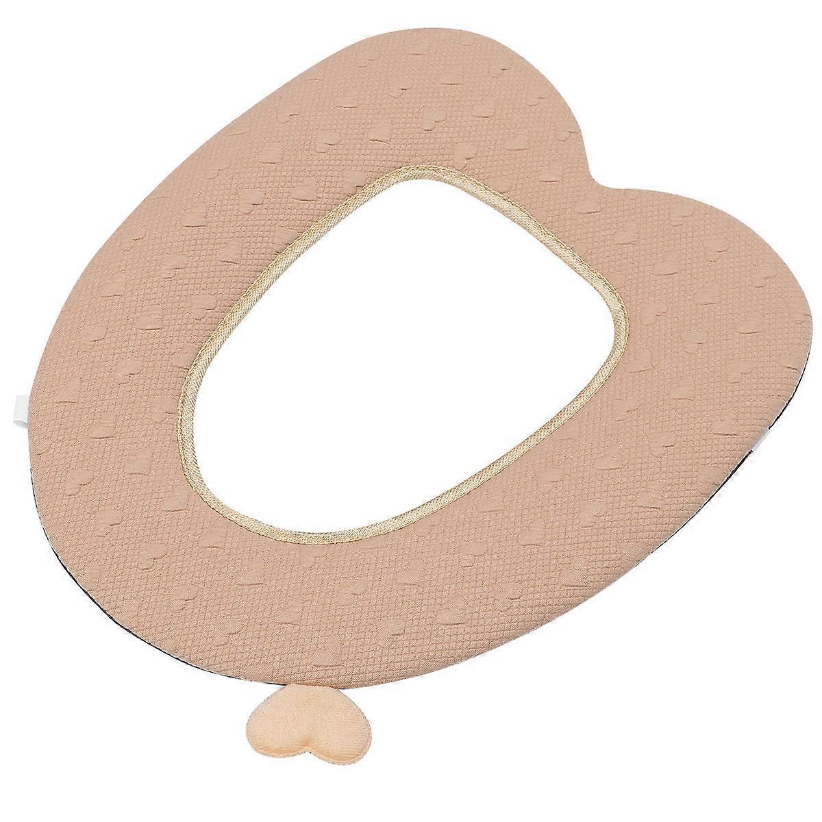 Warm Toilet Mat Set 3Pcs For Home Use Easy To Clean Khaki Simple Style For Pregnant Women And Elderly
