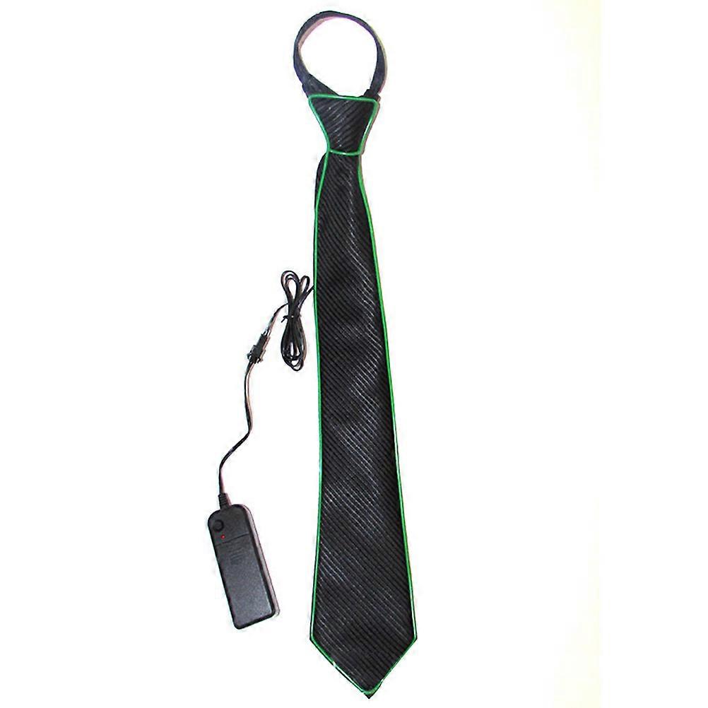 Luminous Necktie Flashing Light Up Tie 3Pcs Green Party Decoration