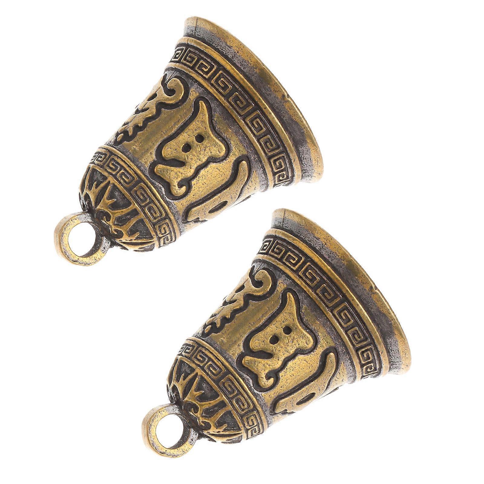 Retro Bells Practical DIY Accessories For Craft Enthusiasts 3.6X2.8CM Brass 10Pcs