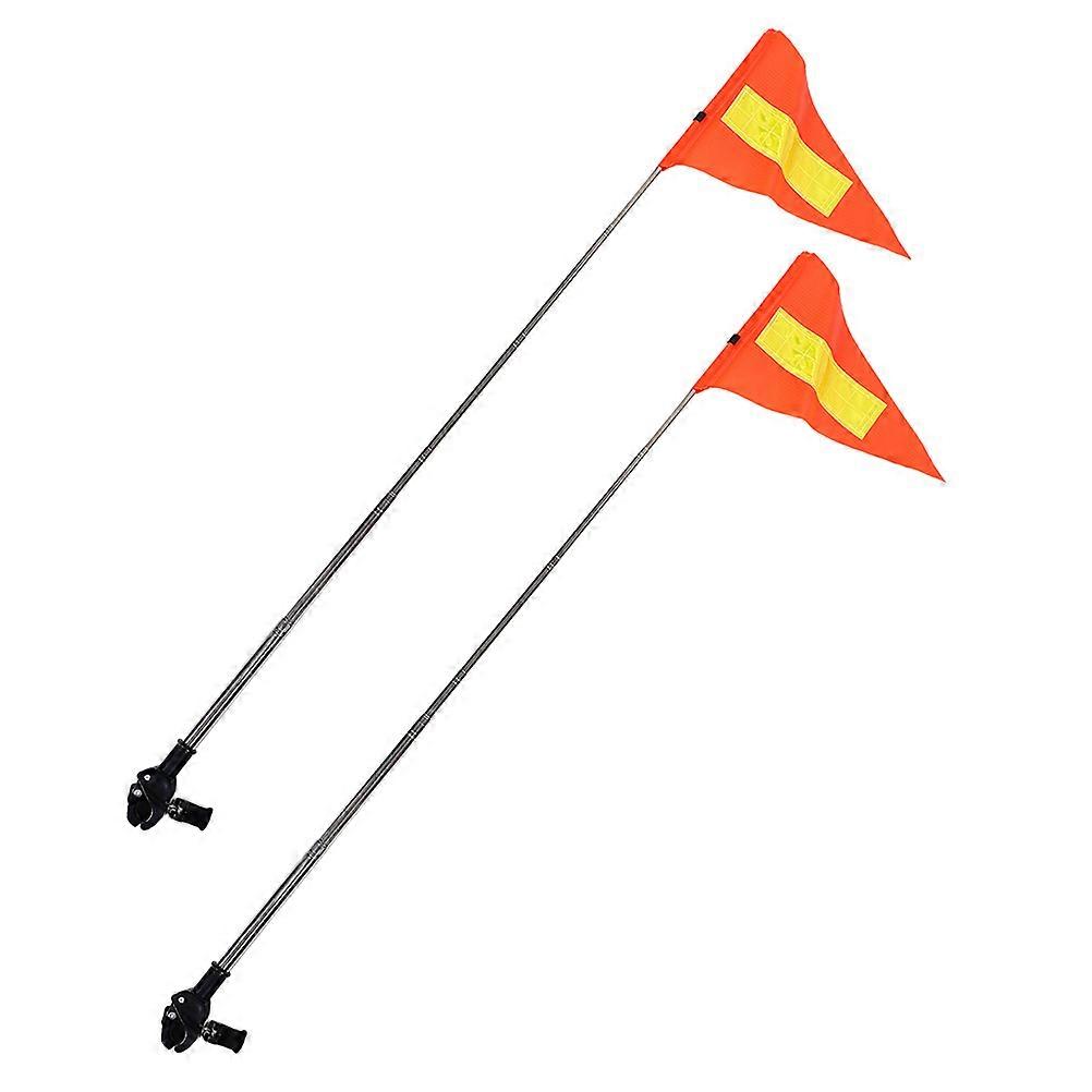 Golf Cart Flag Reflective Adjustable Telescopic Safety Triangle 6Pcs