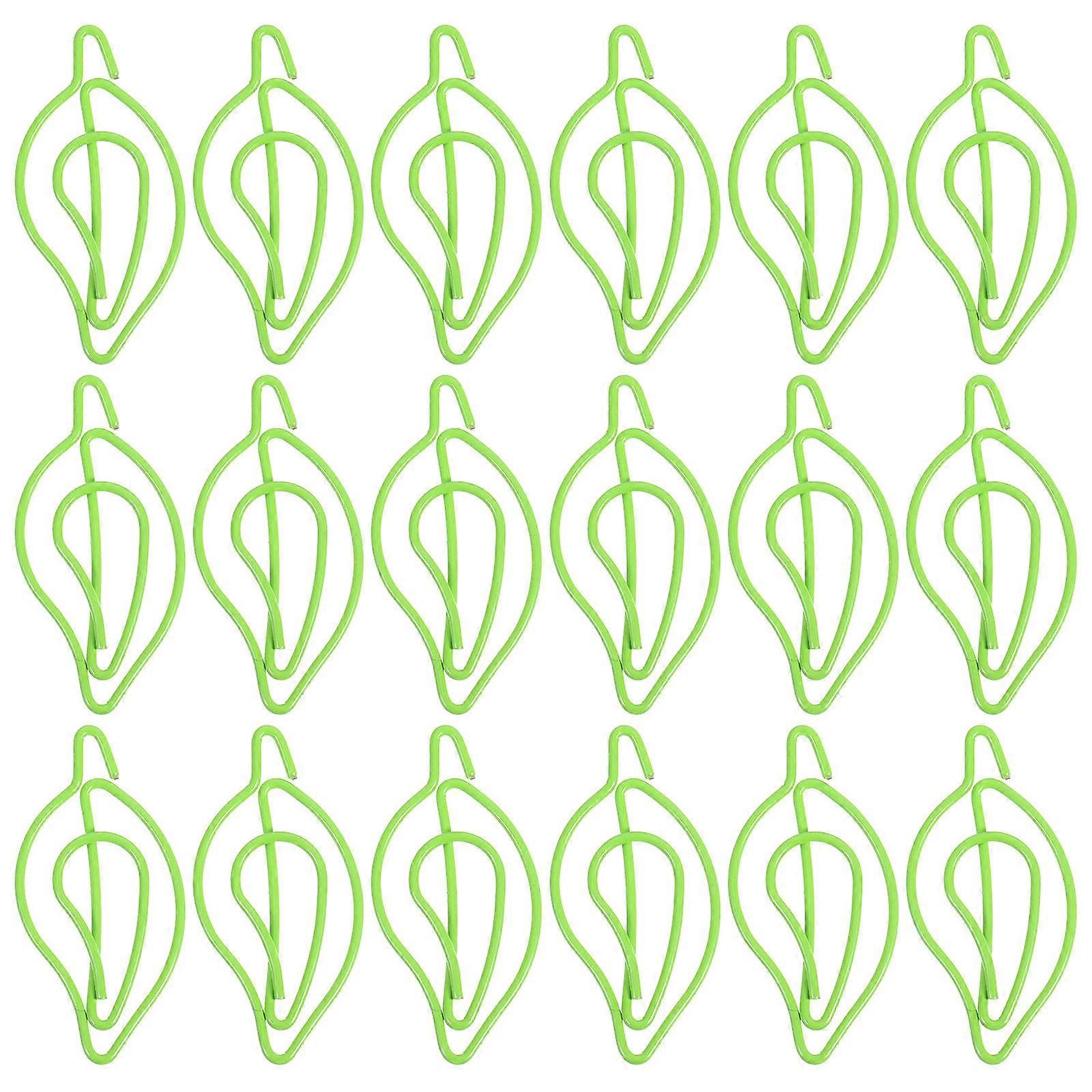 Small Paperclip Office Document Clips Decorating Files Gift Giving 30Pcs Green