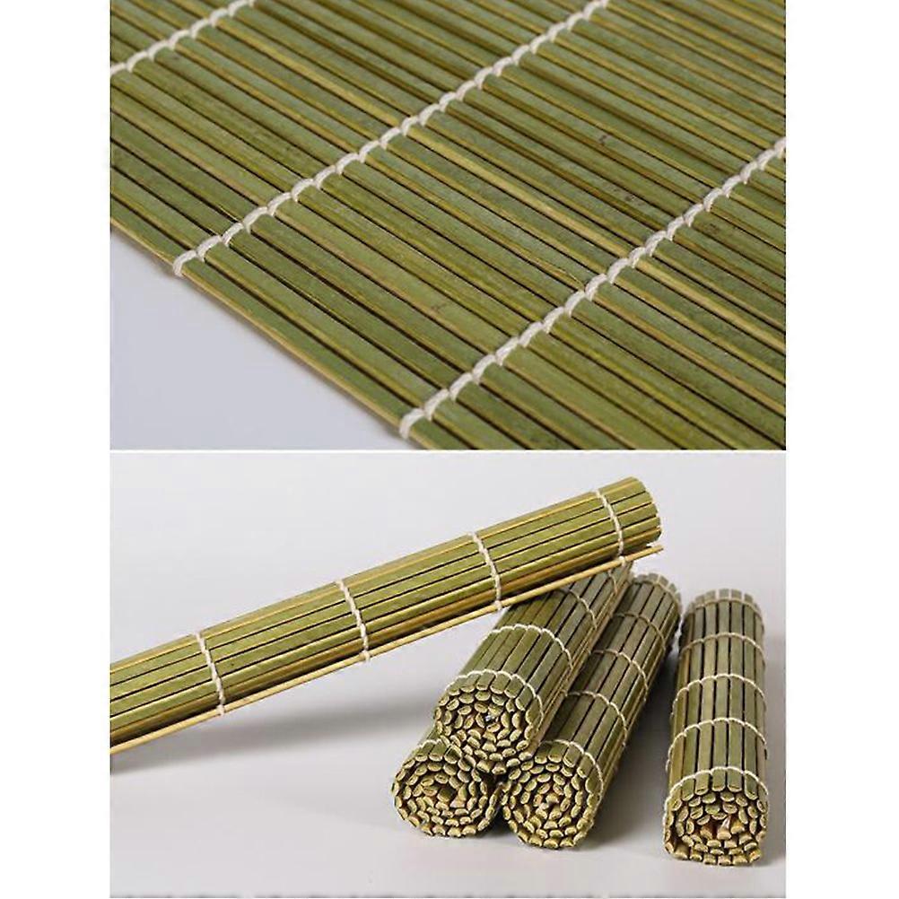 Sushi Rolling Mat Tool Bamboo Design For Kitchen 27x27cm Green 1Pack