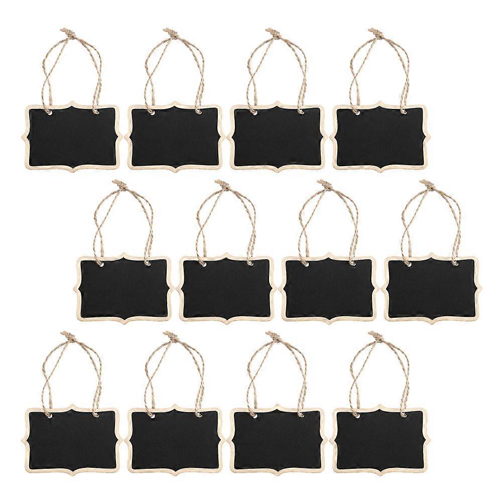 Multi-Purpose Message Board Black Wooden Chalkboards for Decor 36Pcs