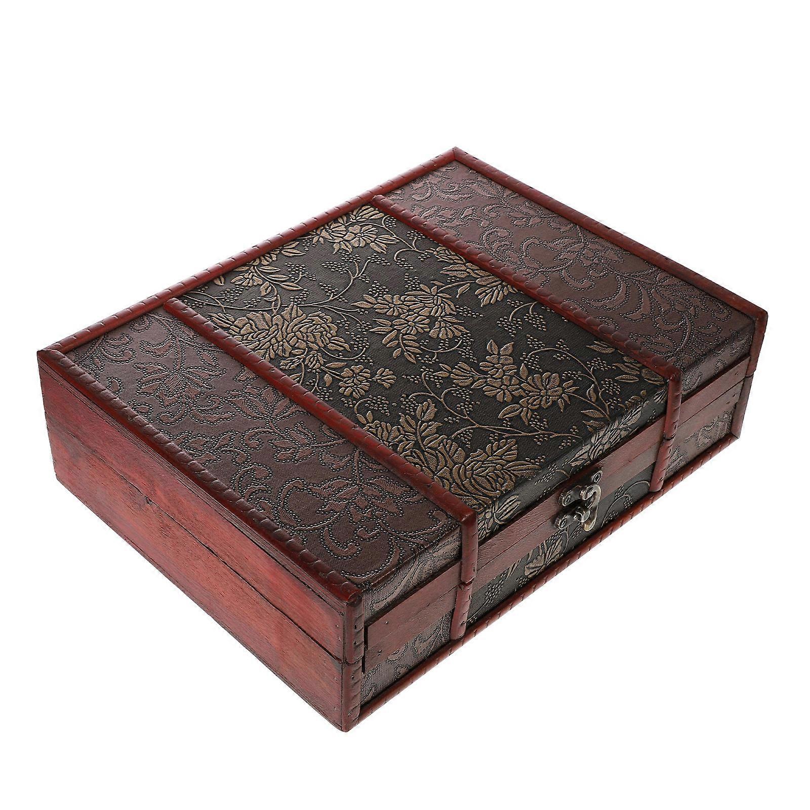 Jewelry Organizer Retro Ancient Box for Home Accessories Assorted Color Dust-Proof 1Pack