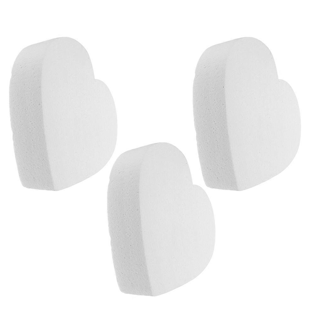 15Pcs Foam Heart Cake Models for Practicing Cake Decorating White Set