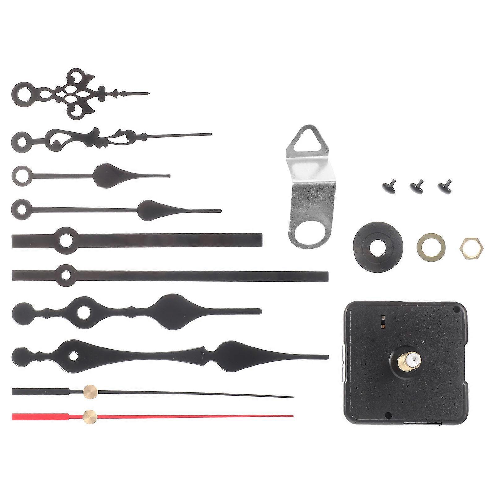 Clock Mechanism for DIY Clock Movement Kit 12Sets Black Replacement