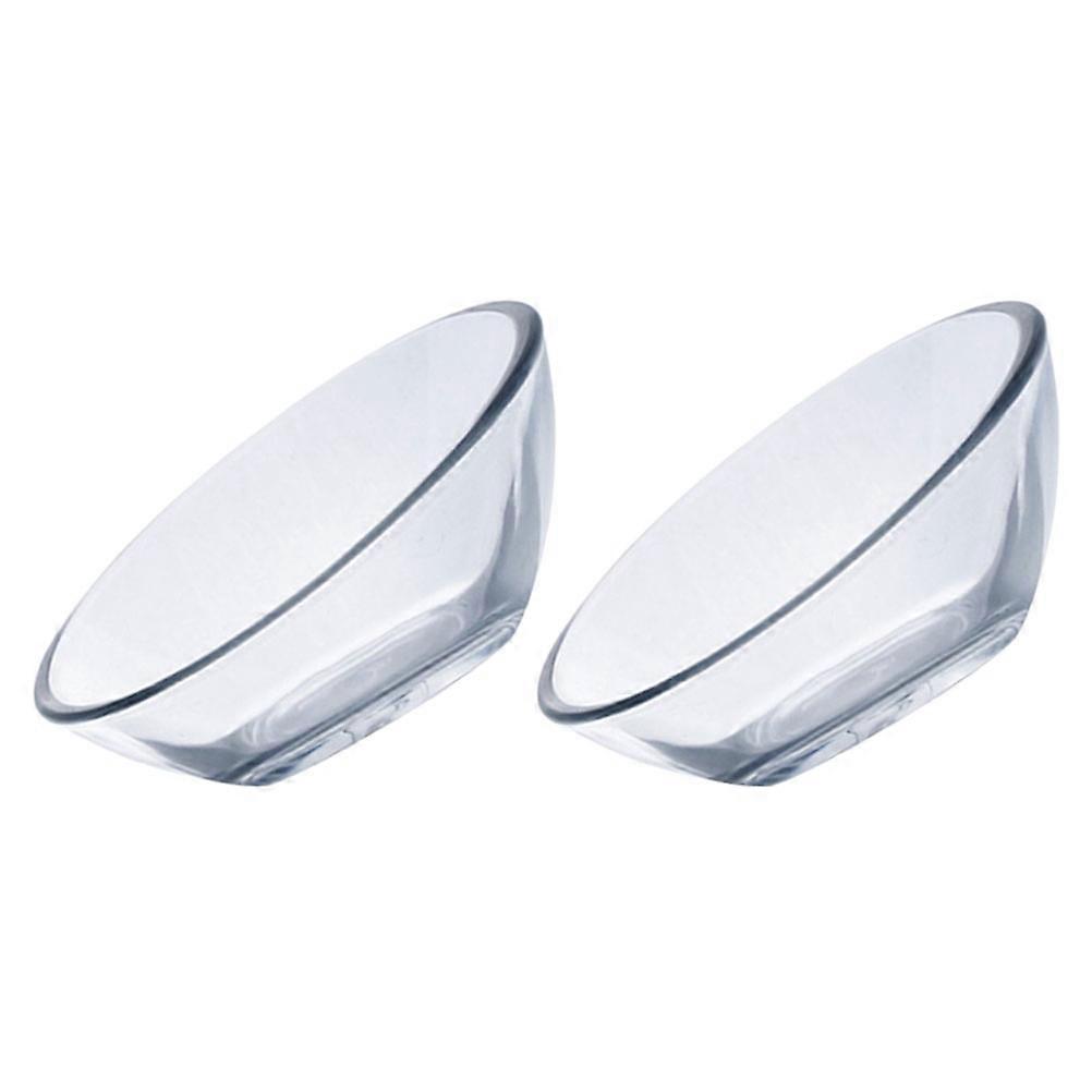 Transparent Glass Sauce Dishes Bowls for Home Use 2Pcs Pack