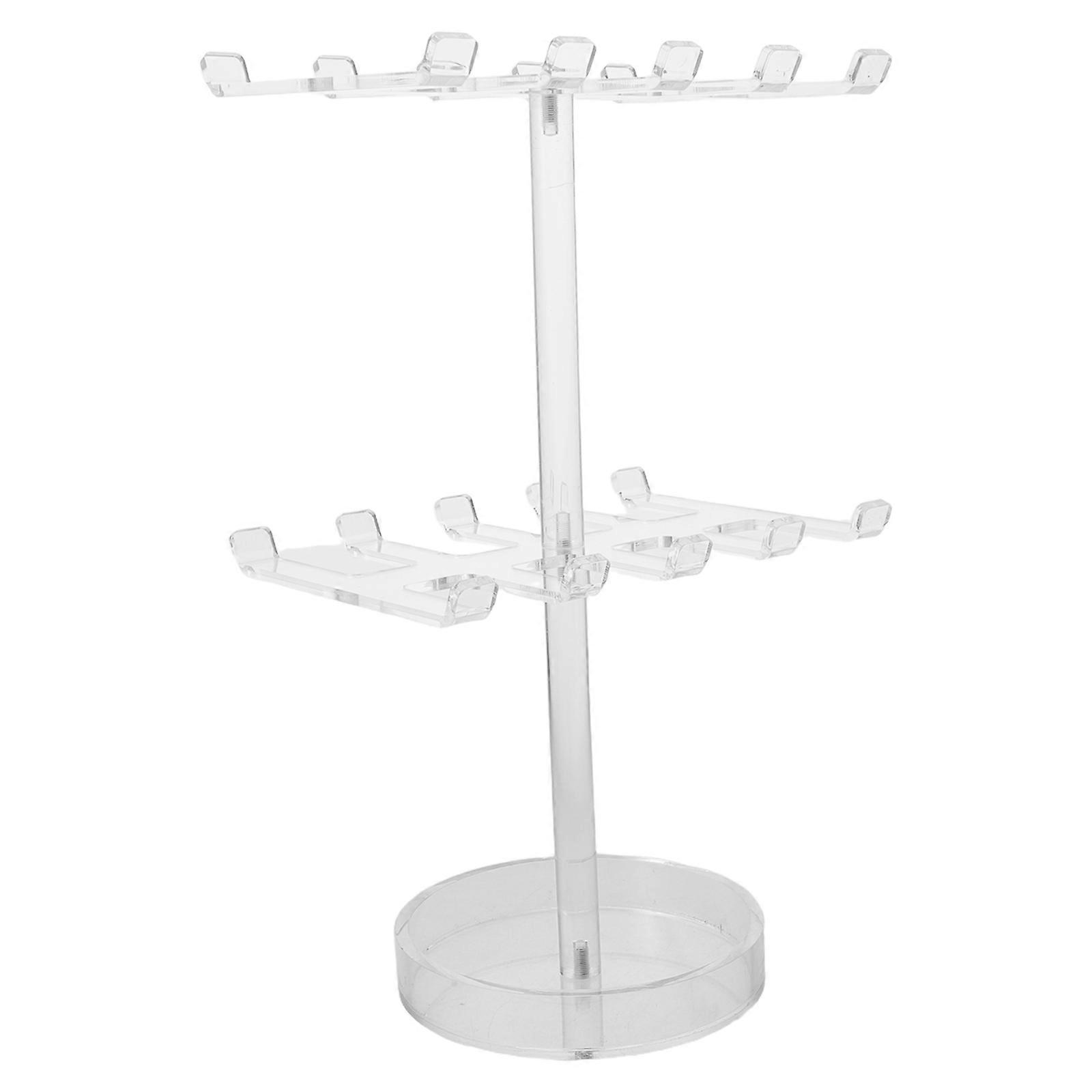 Transparent Acrylic Bracelet Display Stand for Display 2 Tier Jewelry Rack