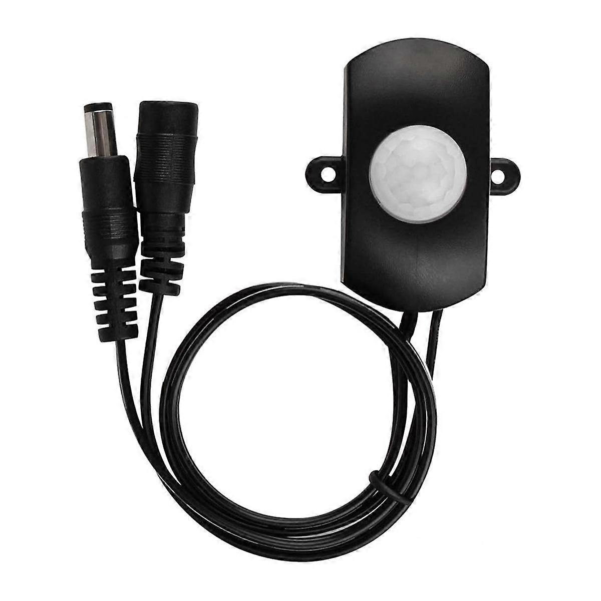 DC 5V-24V 5A PIR Motion Activated Sensor Switch with DC Coupler Cable for LED Strip Light