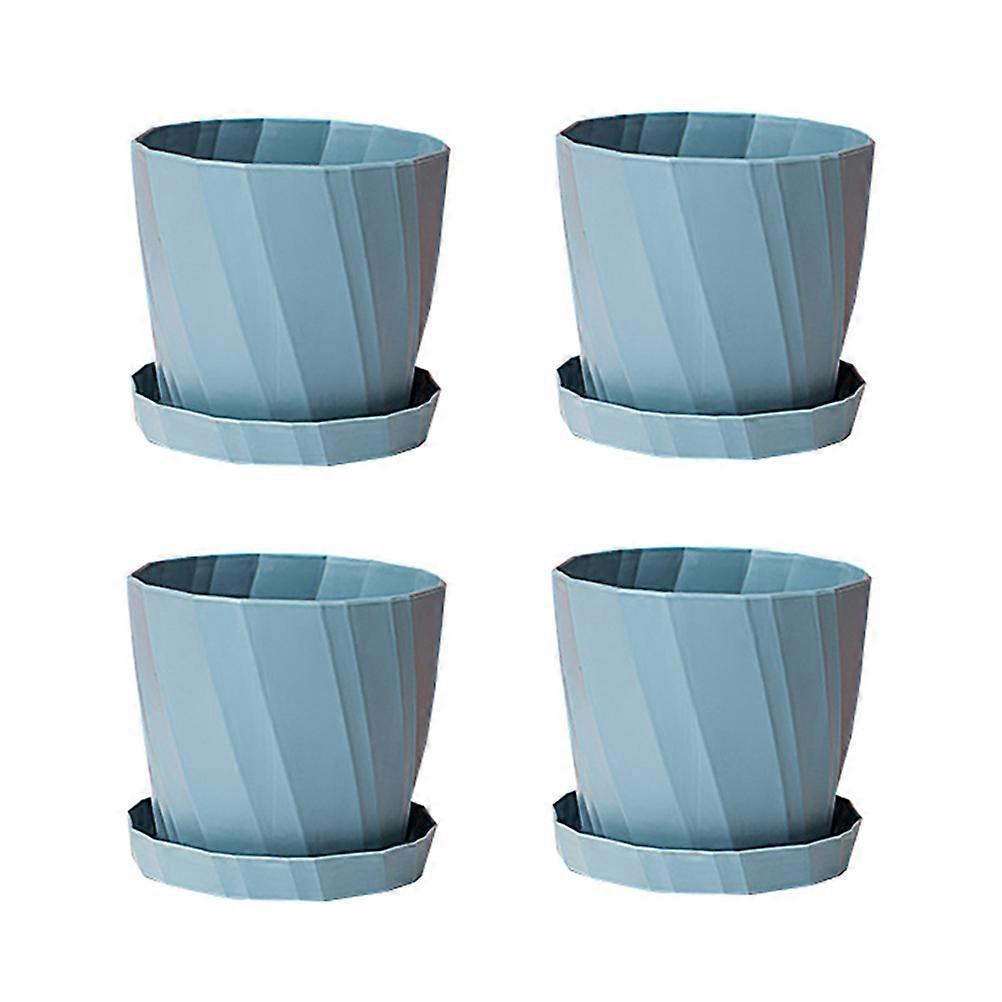 Succulent Pot Simple Flowerpot for Home Use 4Pcs Plastic Planter Container
