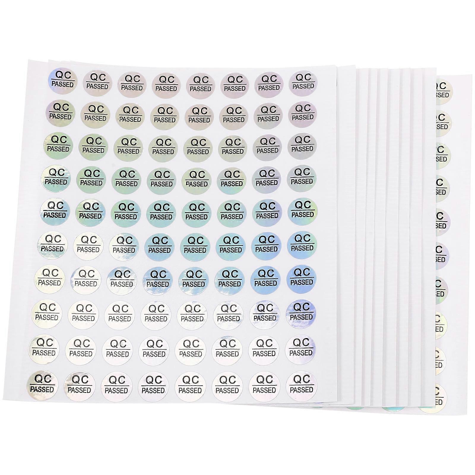 QC Passed Labels 800Pcs Self Adhesive Testing Stickers Warehouse Quality Assurance Assorted Color
