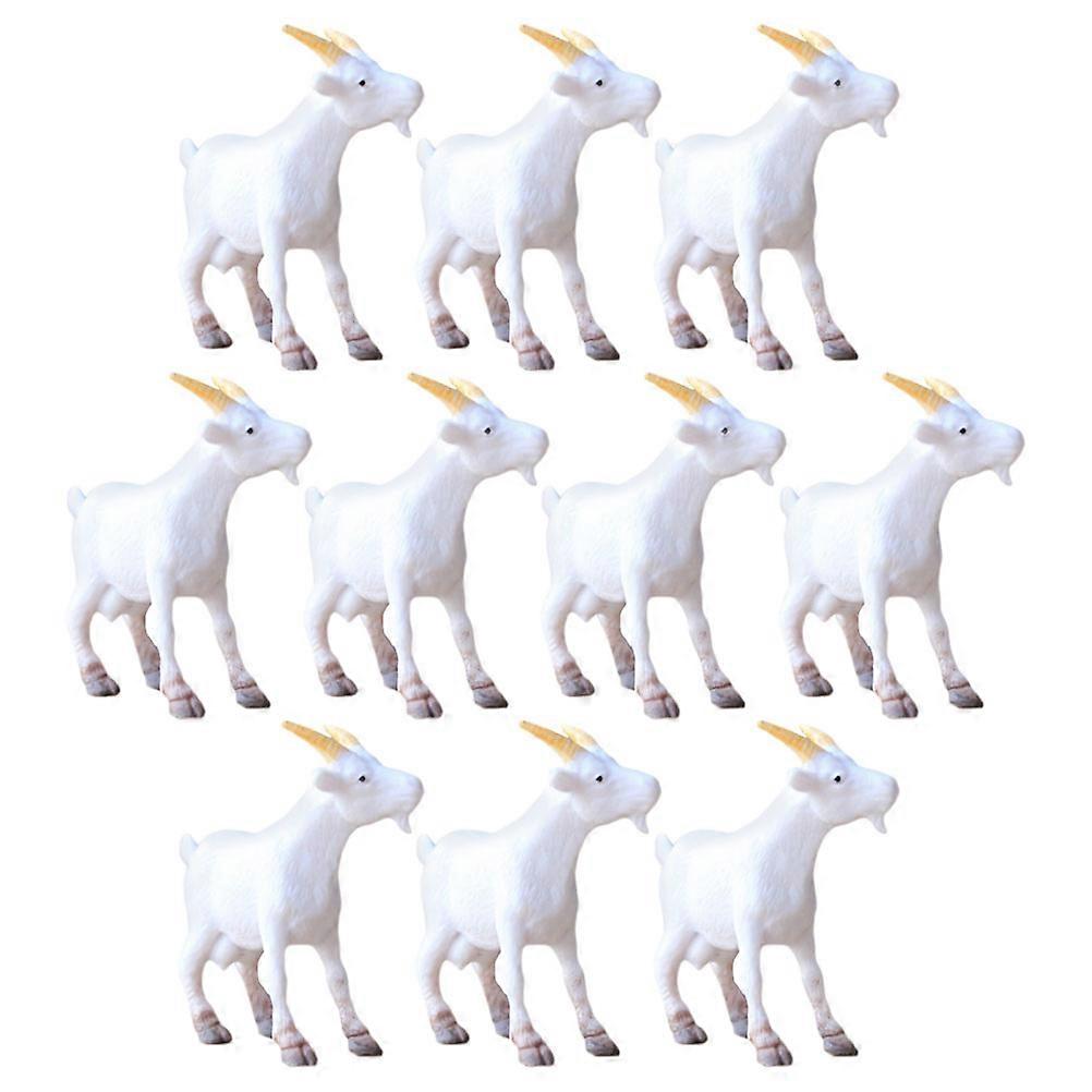 Realistic Goat Models 12 Pcs Compact PVC Design Suitable For Hobbyists And Artists Micro Landscapes