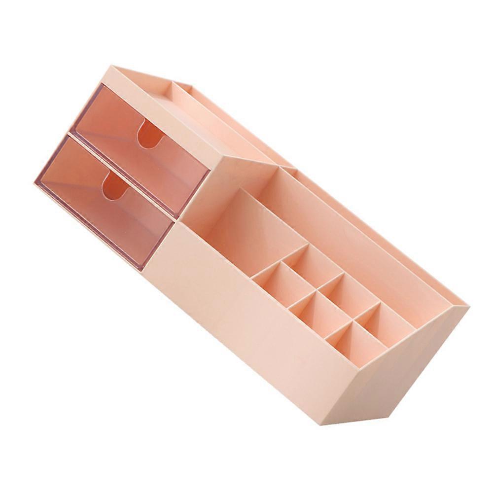 Stylish Pink Storage Box With Compartments Drawer Style Ideal For Home And Office Use 24.5*12Cm Space-saving Organizer 2Pcs