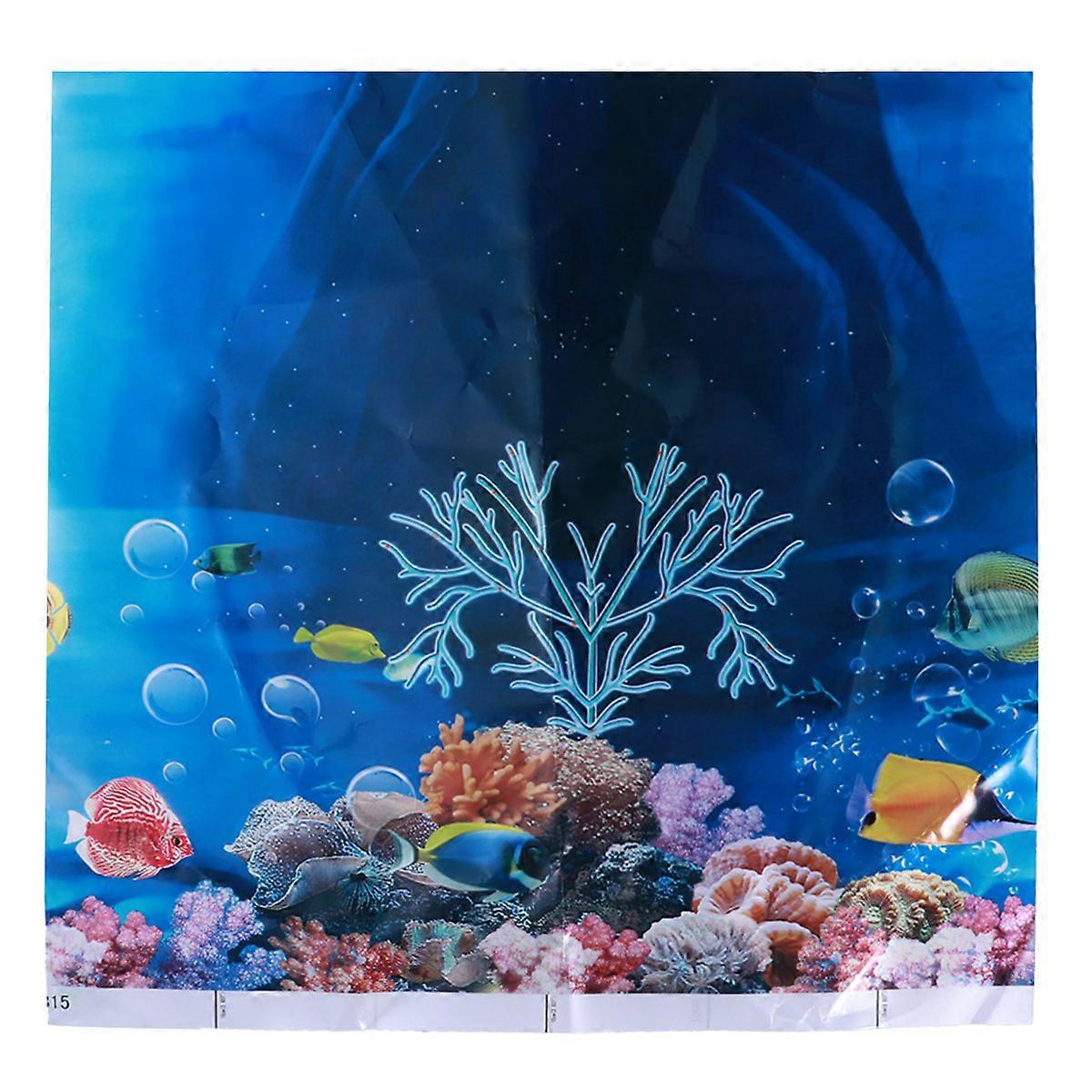 Fish Tank Decorations 3D Aquarium Background for Wall Art 3Pcs Set