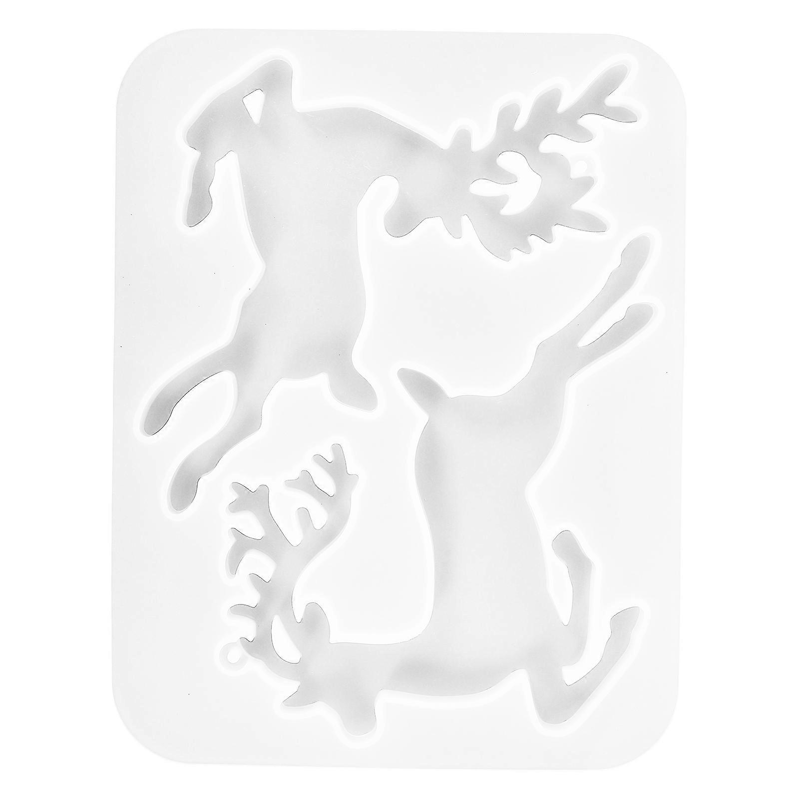 Silicone Epoxy Molds Keychain Molds For Christmas Diy Activities Craft Enthusiasts 17.7X13.8cm 1Set