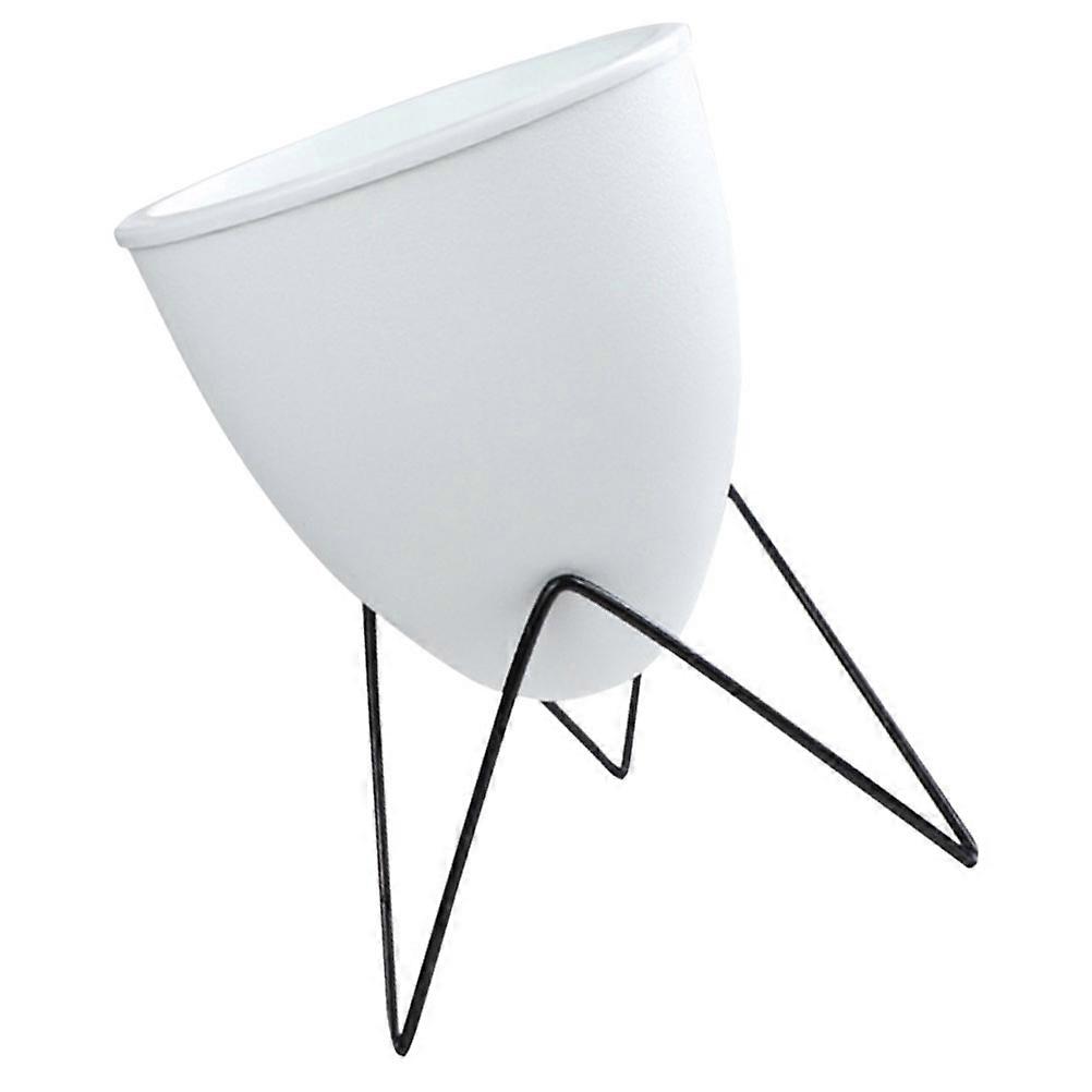 Hydroponic Flowerpot Decorative Plant Pot for Storage 2Pcs White Set